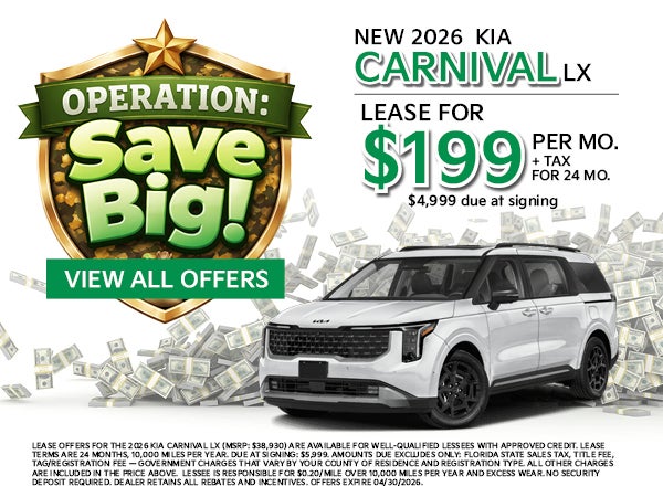 New 2026 Kia Carnival LX